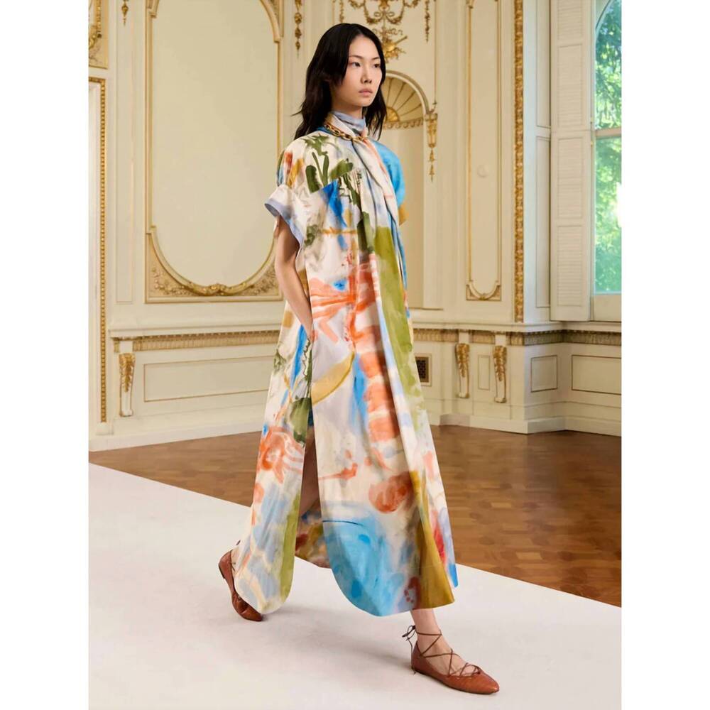 NEW ULLA JOHNSON studio cotton dress western dream in multi - Picture 3 of 3